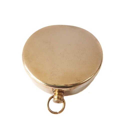 Brújula De Bronce, Con Tapa Grabada Láser