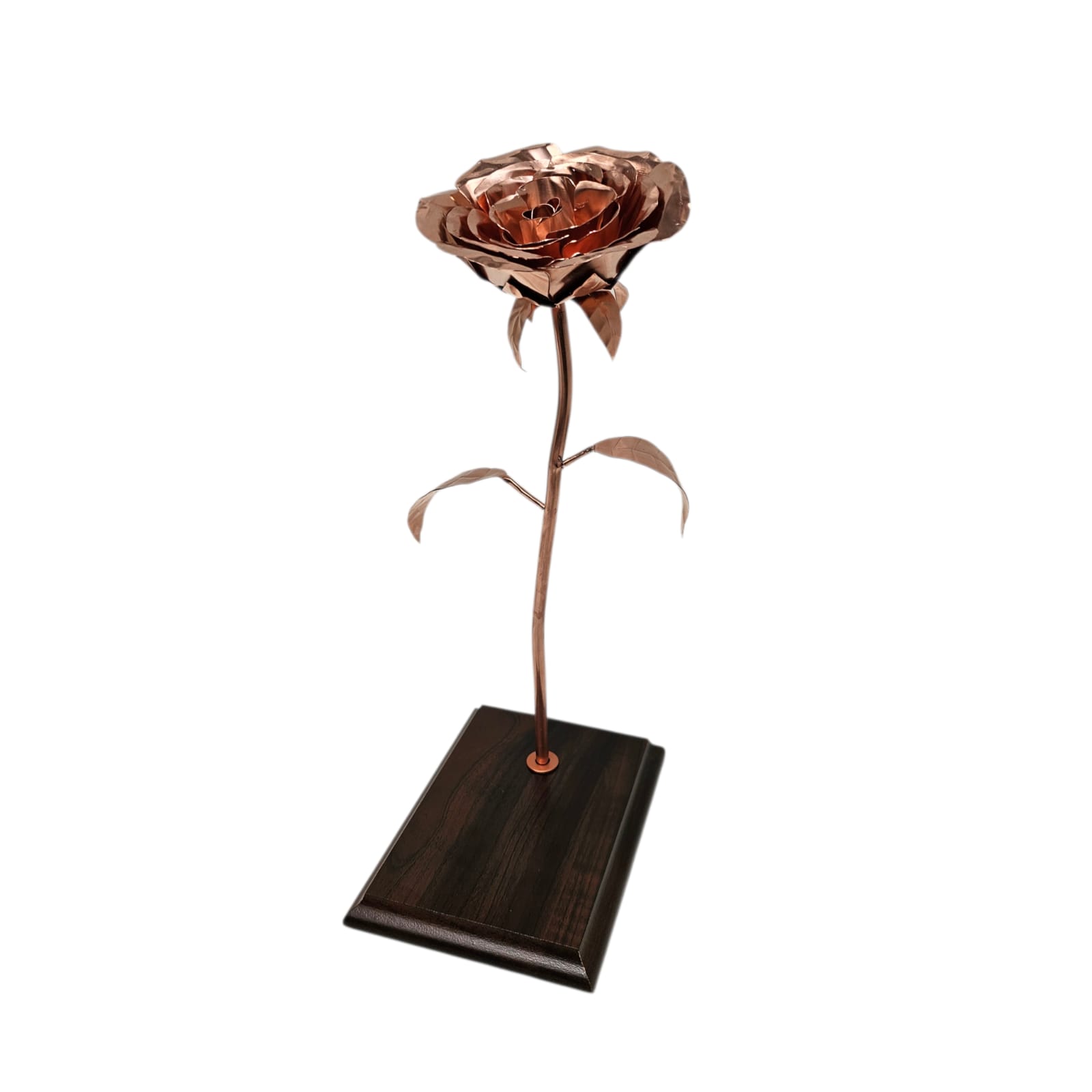 Rosa De Cobre Con Placa Grabada (Producto A Pedido)