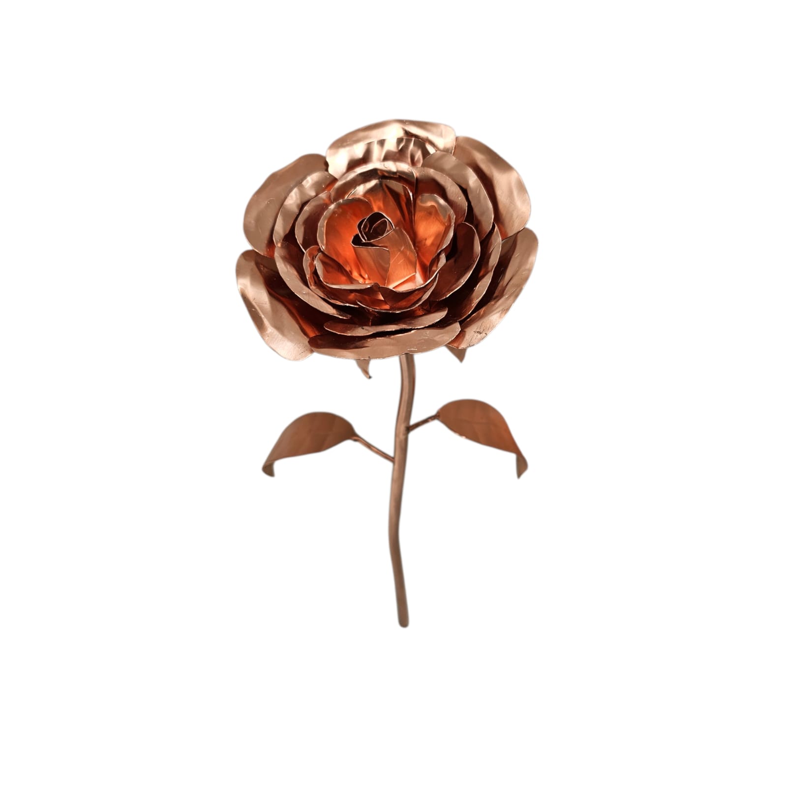 Rosa De Cobre Con Placa Grabada (Producto A Pedido)